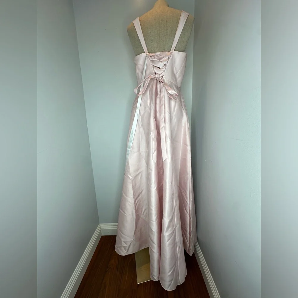 ALFRED SUNG Bustier Tie Back Gown 
PINK - Picture 5 of 13
